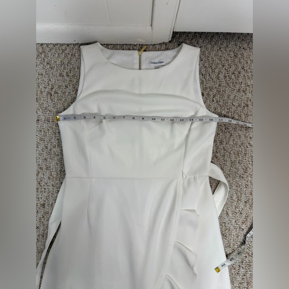 Calvin Klein White Asymmetrical Dress size 8 - Picture 8 of 9